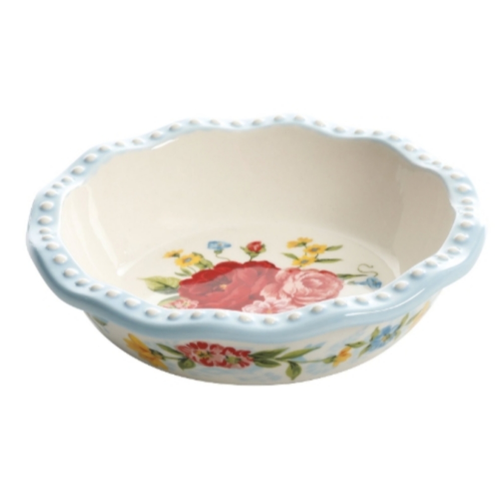 New Pioneer Woman Sweet Rose Mini Pie Pan - Picture 2 of 3